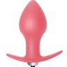 Розовая анальная пробка с вибрацией Bulb Anal Plug - 10 см.