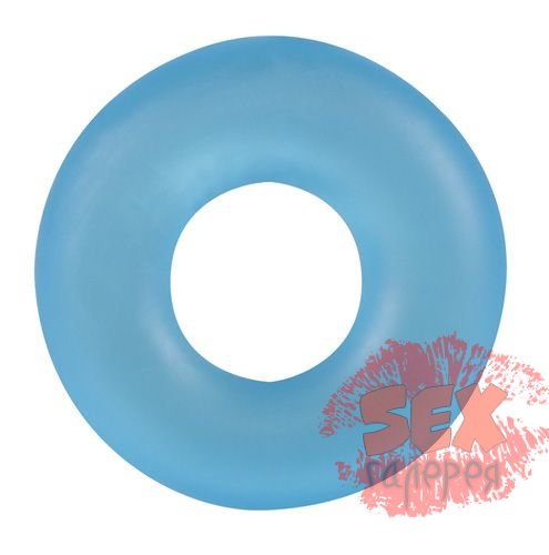 Голубое эрекционное кольцо Stretchy Cockring