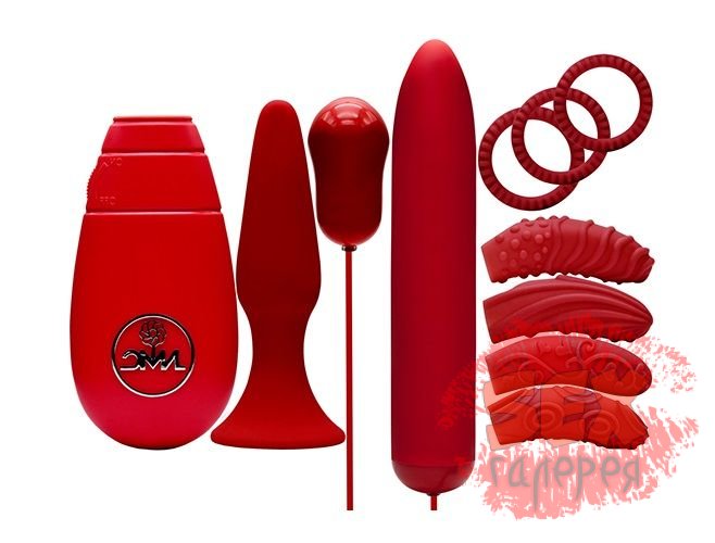 Красный вибронабор FLIRTY KIT SET