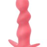 Розовая анальная пробка с вибрацией Spiral Anal Plug - 12 см.