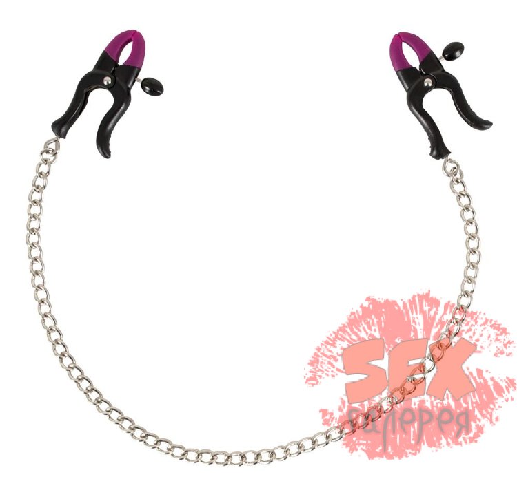 Зажимы на соски Silicone Nipple Clamps с цепочкой