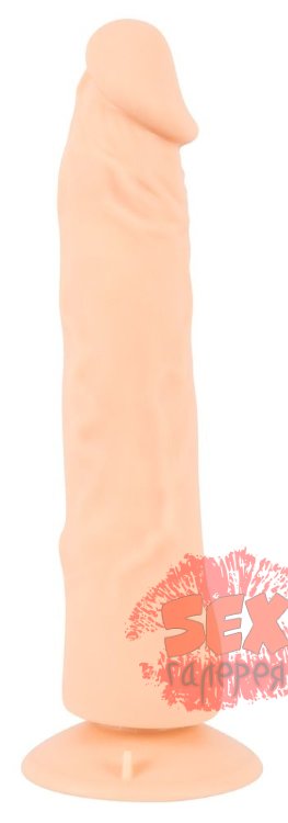 Телесный фаллоимитатор Realistic Dick на присоске - 24 см.