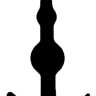 Чёрная анальная втулка SMILING SILICONE BUTT PLUG BLACK - 8,9 см.
