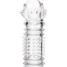 Прозрачная насадка на пенис TOYFA A-Toys с расширенной головкой - 15,3 см.