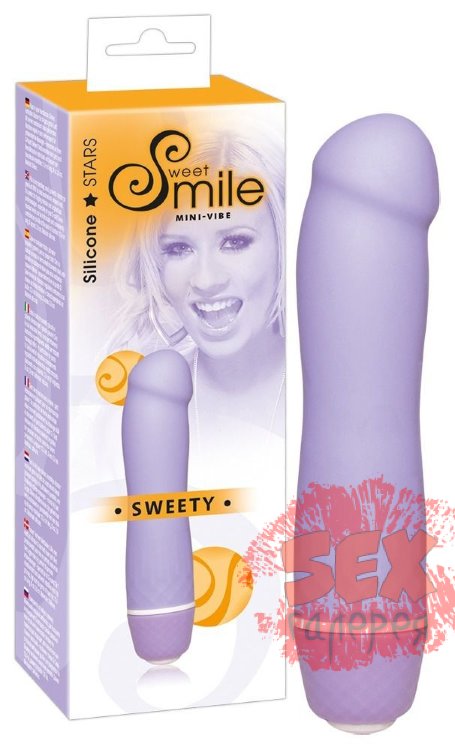 Сиреневый мини-вибратор Mini Sweety - 12,4 см.