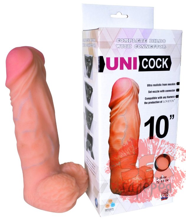 Фаллическая насадка Харнесс UNICOCK 10  - 25 см.