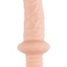 Телесный фаллоимитатор с ручкой BIGSTUFF DONG WITH HANDLE - 32 см.