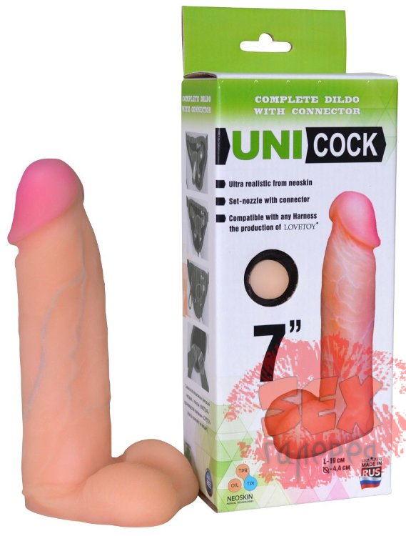 Фаллическая насадка Харнесс UNICOCK 7  - 19 см.