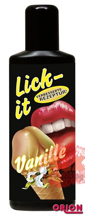 Съедобная смазка Lick It с ароматом ванили - 100 мл.