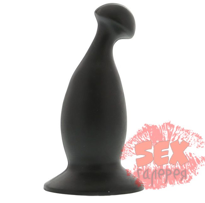 Чёрный массажёр простаты или точки G PURE ANAL G BUTT PLUG - 15 см.