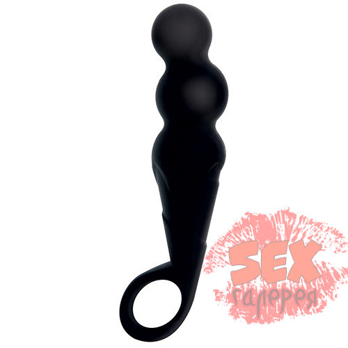 Чёрный анальный стимулятор ASSY THE MAGGOT SILICONE - 14,5 см.