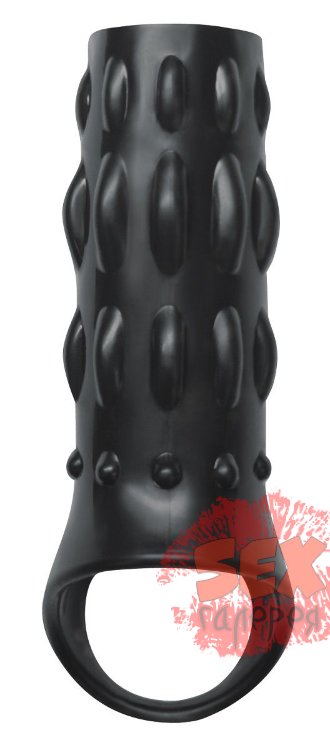 Чёрная насадка на пенис Renegade Reversible Power Cage