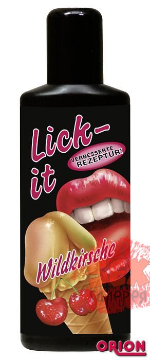 Съедобная смазка Lick It со вкусом вишни - 100 мл.