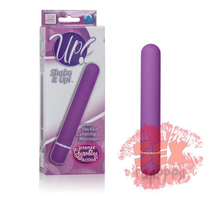 Фиолетовый вибратор Shake it Up! Power Packed Gyrating Massager - 17,7 см.