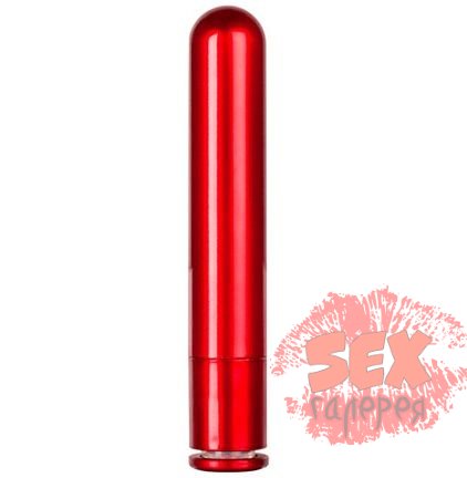 Красный гладкий вибратор METALLIX PETIT CORONA SMOOTH VIBRATOR - 11,5 см.