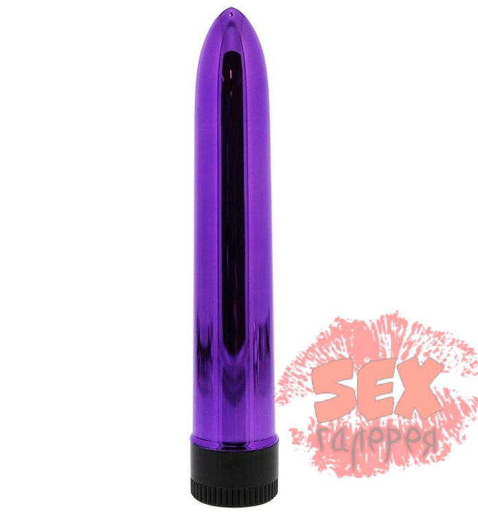 Фиолетовый классический вибратор KRYPTON STIX 7 MASSAGER - 17,8 см.