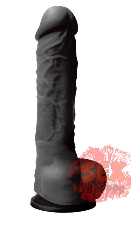 Черный фаллоимитатор Pleasures 5  Dildo - 17,8 см.