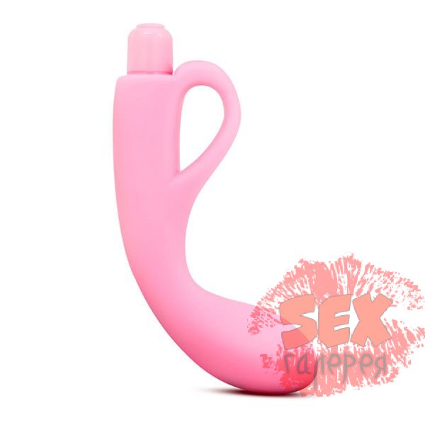 Розовый изогнутый стимулятор LUXE FREYA PINK - 17,7 см.