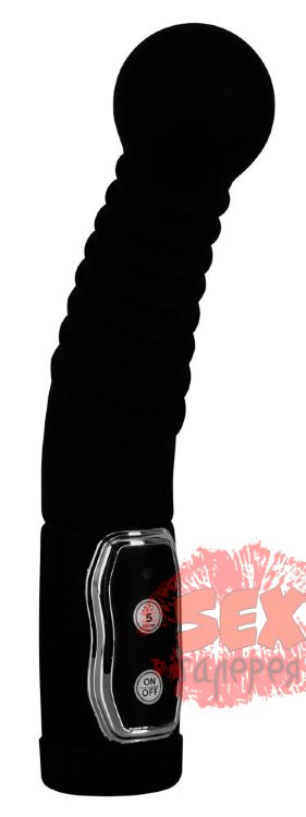 Чёрный стимулятор простаты с ротацией Prostate Twister - 20 см.