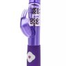Фиолетовый вибратор с клиторальной стимуляцией G Rabbit - 26 см.