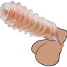 Открытая насадка на член Adam Male Toys The Tug CyberSkin Stroker