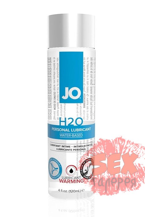 Возбуждающий лубрикант на водной основе JO Personal Lubricant H2O Warming - 120 мл.