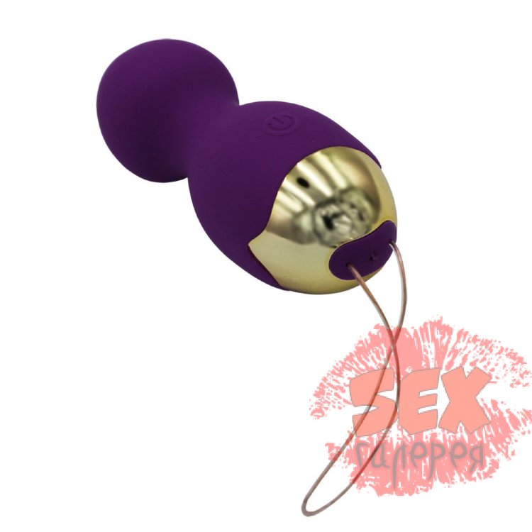 Фиолетовые вагинальные шарики Lust с вибрацией