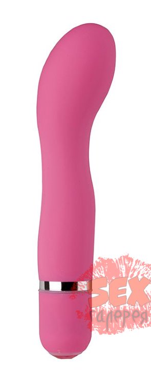Розовый мини-вибратор для G-стимуляции NEON CURVE APPEAL PINK - 11,4 см.
