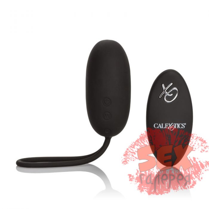 Чёрное виброяйцо из силикона Silicone Remote Rechargeable Egg