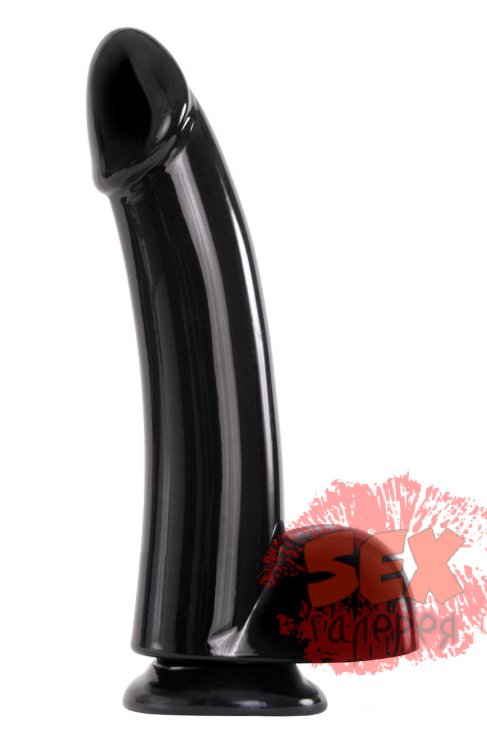 Чёрный фаллоимитатор на присоске 6 Smooth Dong - 17 см.