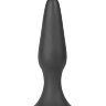 Черная анальная втулка Silky Buttplug Medium - 12,5 см.