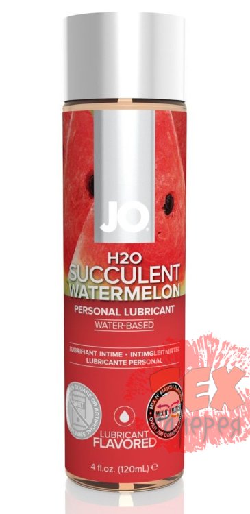 Лубрикант на водной основе с ароматом арбуза JO Flavored Watermelon - 120 мл.
