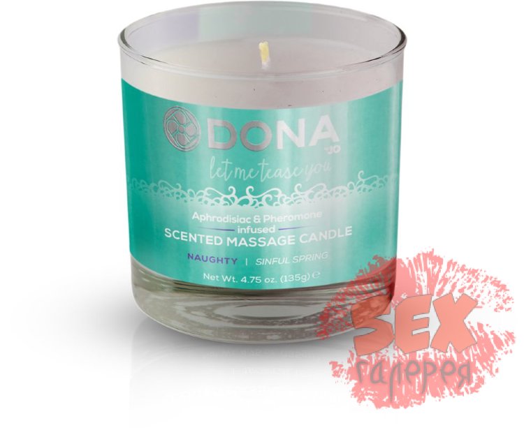 Массажная свеча DONA Naughty Sinful Spring - 135 гр.