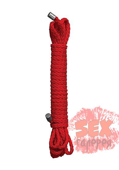 Красная веревка для бандажа Kinbaku - 10 м.