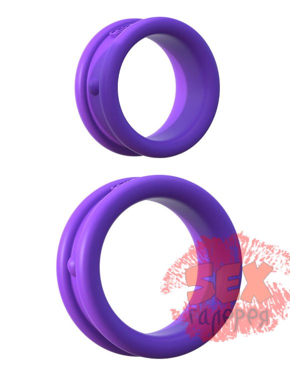 Набор из двух фиолетовых эрекцонных колец Max Width Silicone Rings