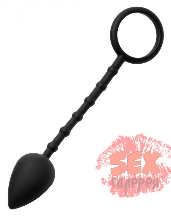 Эрекционное кольцо с каплевидной анальной пробкой Imbed Silicone Anal Plug and Cock Ring