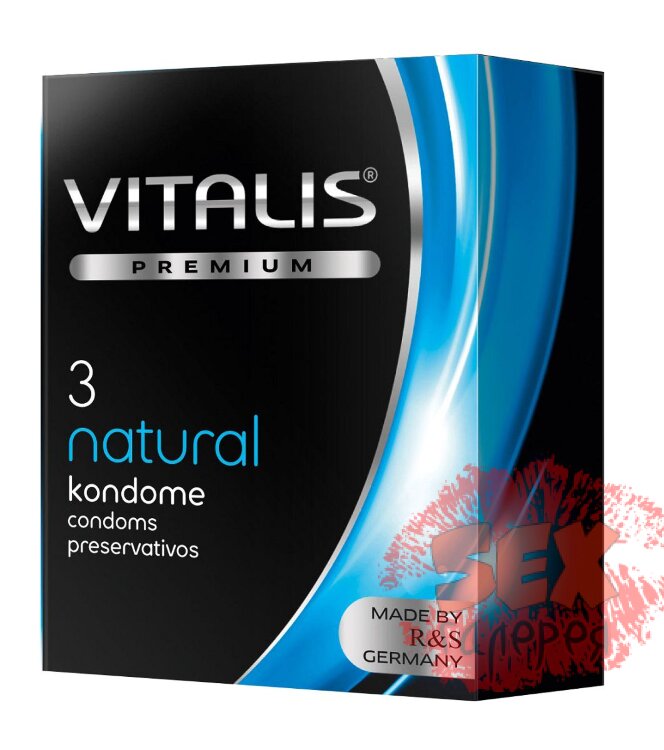 Классические презервативы VITALIS PREMIUM natural - 3 шт.
