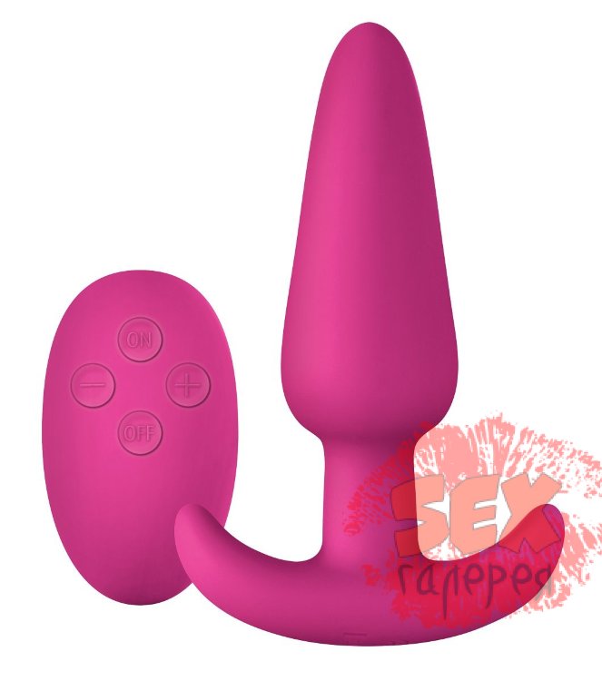 Розовая анальная вибропробка с пультом ДУ Luxe Zenith Wireless Plug Pink - 9,9 см.