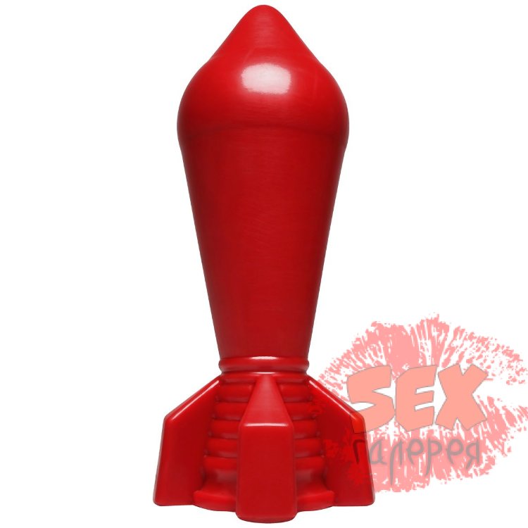 Красный анальный плаг Shock Wave Cherry Bomb - 20,3 см.