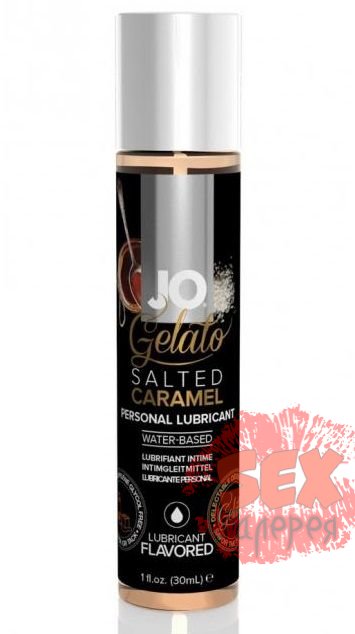 Лубрикант с ароматом солёной карамели JO GELATO SALTED CARAMEL - 30 мл.