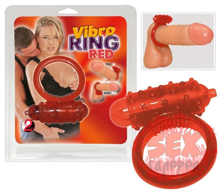 Красное эрекционное виброкольцо Vibro Ring Red