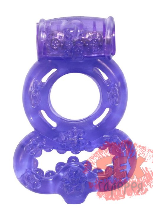 Фиолетовое эрекционное кольцо Rings Treadle с подхватом
