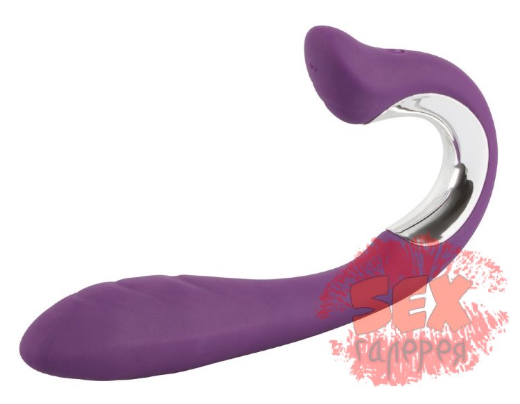 Перезаряжаемый вибратор с клиторальным стимулятором Javida Vibe with Clit Stimulator - 18,5 см.