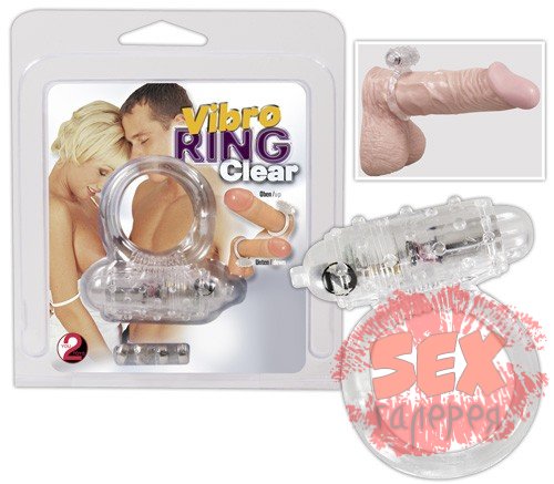 Прозрачное эрекционное виброкольцо Vibro Ring Clear