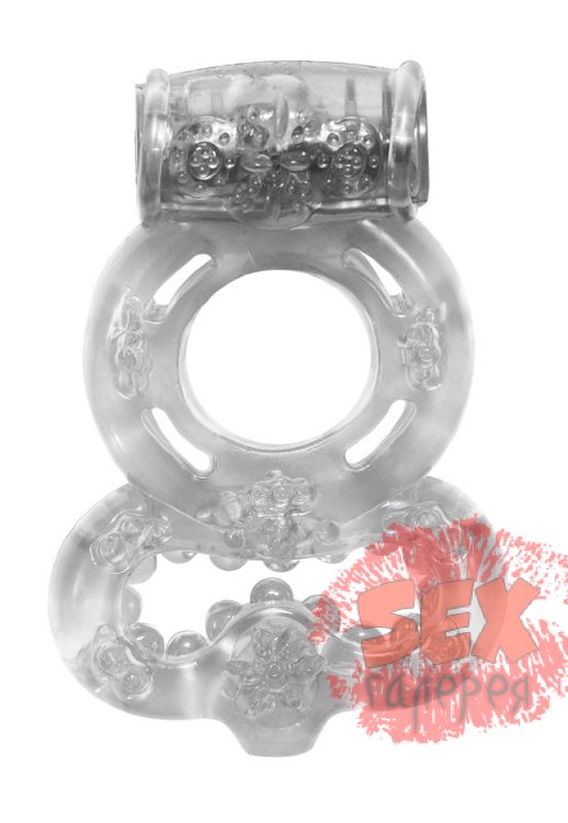 Прозрачное эрекционное кольцо Rings Treadle с подхватом