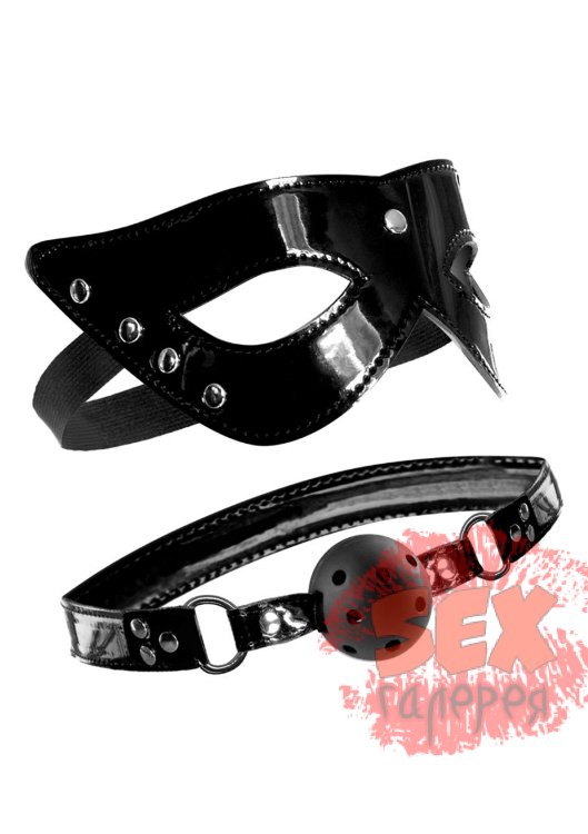 Лаковый комплект MASQUERADE MASK   BALL GAG