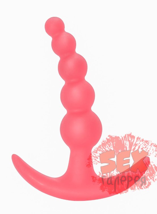 Розовая анальная пробка Bubbles Anal Plug - 11,5 см.