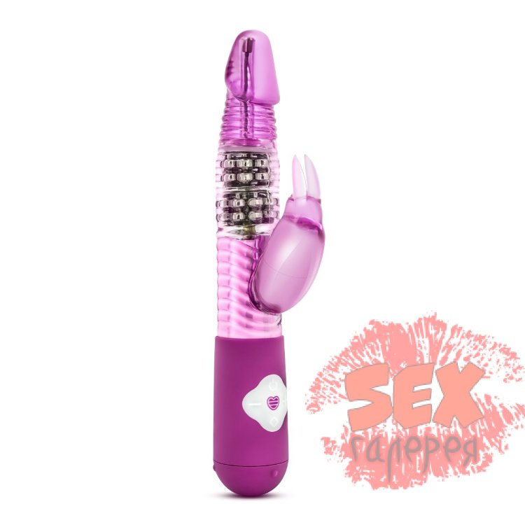 Розовый вибратор с клиторальной стимуляцией Luxe Rabbit 2 - 26 см.