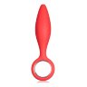 Красная анальная втулка MENZSTUFF PEAKED PLEASURE - 12,5 см.