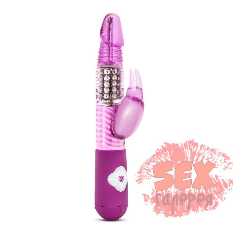 Розовый вибратор с клиторальной стимуляцией Luxe Rabbit - 26 см.